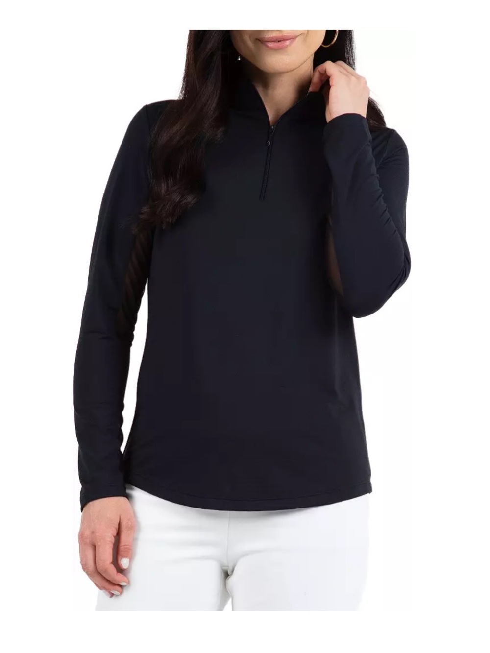 IBKUL woman’s long sleeve quarter zip golf top medium